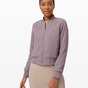 lululemon athletica Mauve Quilted Bomber Jacket